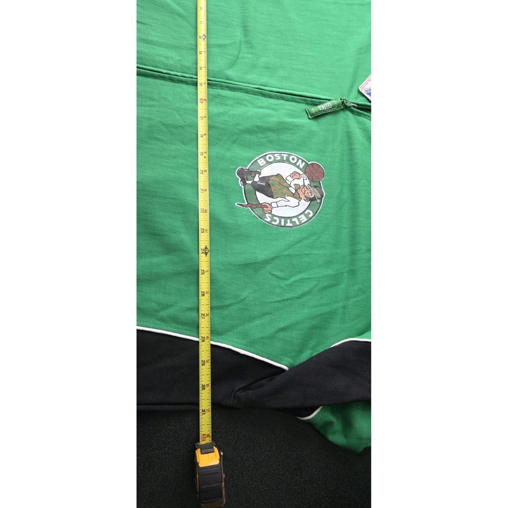 New Boston Celtics Majestic Bigman Track Jacket Green NBA Windbreaker Men 5XL - Picture 4 of 6